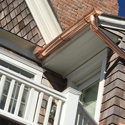 copper gutter installation Riverhead ny